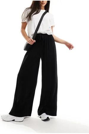 ASOS Tie belt wide leg trouser in