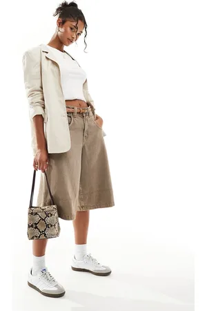 Miss Selfridge Linen relaxed fit blazer in natural slub