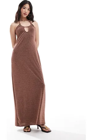 Pretty Lavish Shimmer slip maxi dress in sparkle