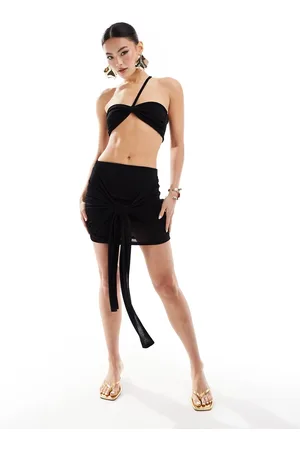 Missyempire Exclusive knot detail mini skirt co-ord in