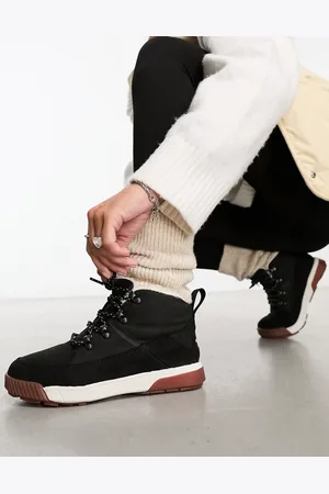 The North Face Sierra Mid fleece lined hiking boots in and white