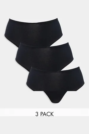 ASOS 3 pack cotton high waist brazilian brief in