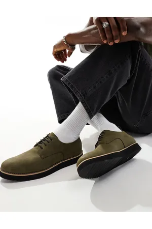 Truffle Collection Casual lace up shoes in khaki suede