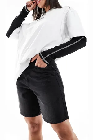 COLLUSION X002 bermuda shorts in washed