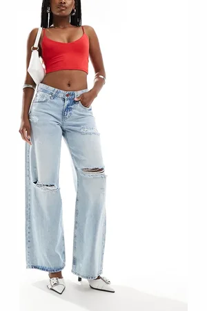 River Island Low rise baggy jean in lightwash