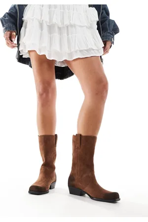 Pull&Bear Suede mid calf boots in