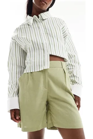 Threadbare Linen blend shorts in