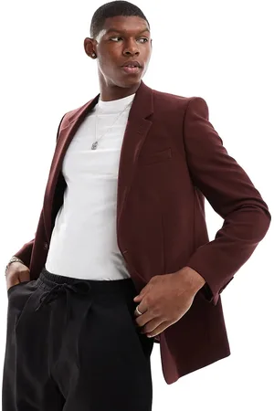 River Island Slim suit jacket in dark