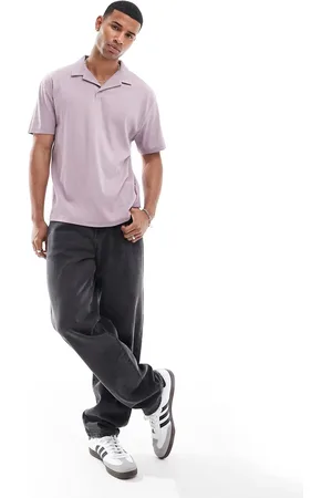 ASOS Relaxed rib revere polo in