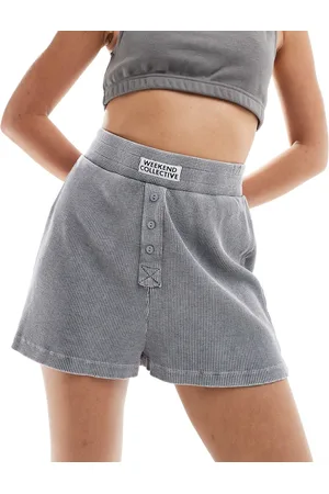 ASOS Waffle boxer shorts in acid wash