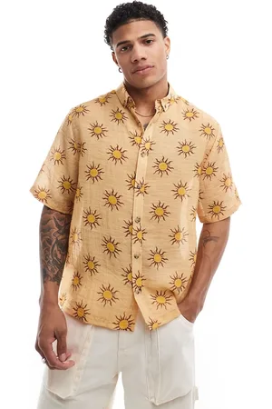 ASOS Boxy relaxed shirt with sun print in