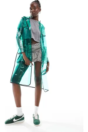 Brave Soul Clear long festival raincoat mac in