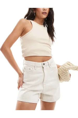 & OTHER STORIES Linen blend denim shorts in ecru