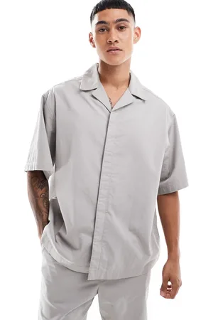 ASOS Co-ord oversized revere collar shirt in