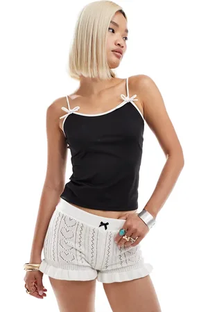 Noisy May Cami top with bow detail in
