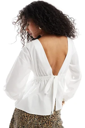 ASOS Low back top in ivory