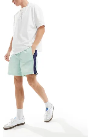 ASOS Nylon short in mint and navy side panels