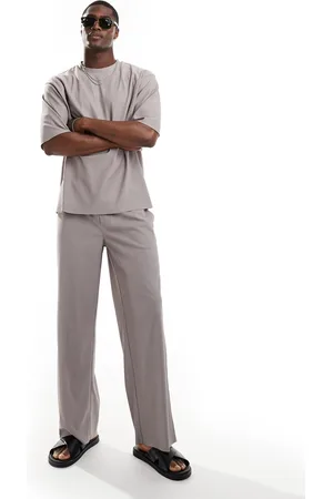 Only & Sons Plisse loose fit pull on trouser co-ord in