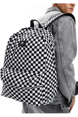 Vans Old skool check backpack in black and white