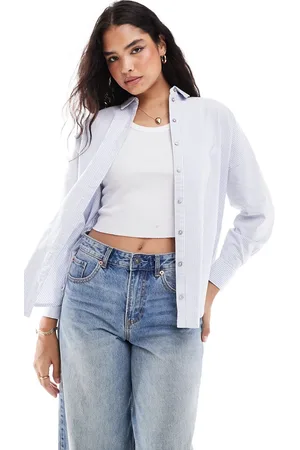 SELECTED Femme oversized shirt in stripe