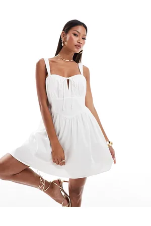 River Island Poplin mini dress in