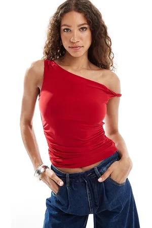 COLLUSION Twist detail off the shoulder top in