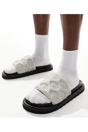 ASOS Slider sandals in emboss with chunky sole