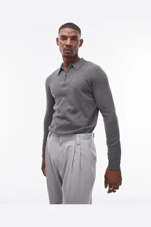 Topman Essential polo in charcoal