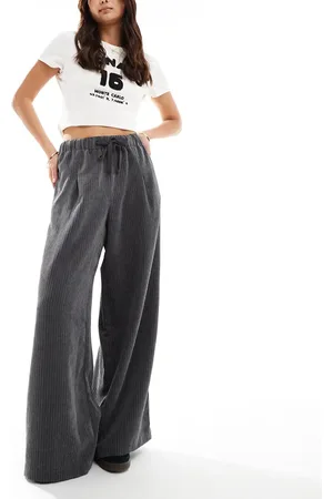 ASOS Cord wide leg pull on trouser in