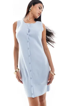 ASOS Knitted crew neck waistcoat dress in