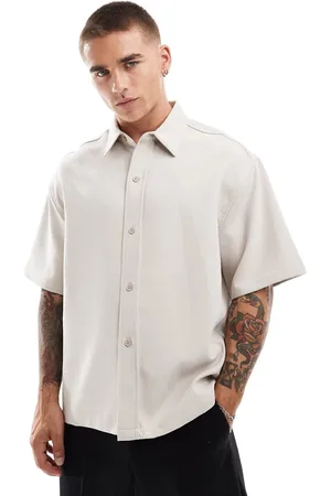 Bershka Premium shirt in sand