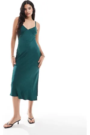 Brave Soul Slip dress in emerald