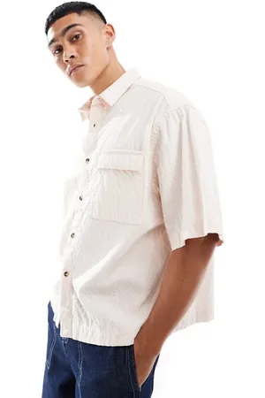 ASOS Boxy oversized shirt in dusty