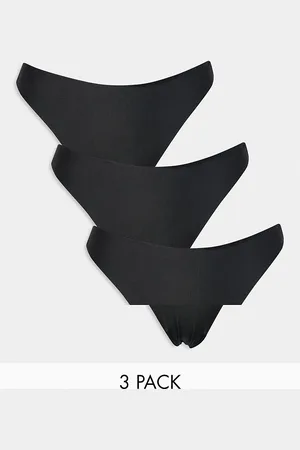ASOS 3 pack no VPL & lace thong in