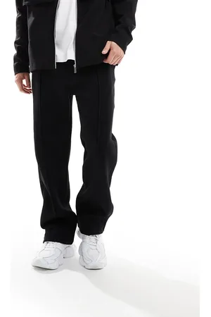 Bershka Wide leg pintuck jogger in