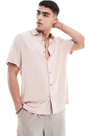 ASOS Relaxed viscose shirt in dusty