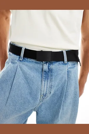 ASOS Webbing belt with matte buckle in