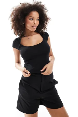 Pimkie Slinky scoop neck cap sleeve top in