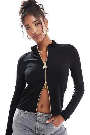 Barbour Myla full zip rib top in exclusive to asos