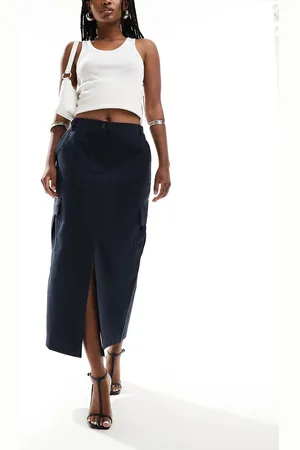 French Connection Hailey pinstripe skirt in