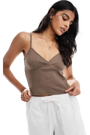 Cotton On Cotton On cami v neck crop top in with bow
