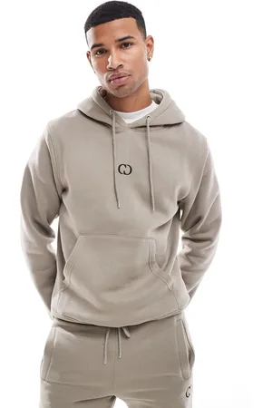 Criminal Damage Logo hoodie in stone