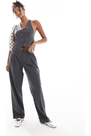 ONLY Tailored straight trousers co-ord in dark