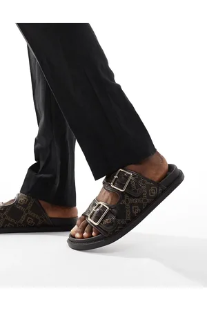 ASOS Two strap sandals with monogram print