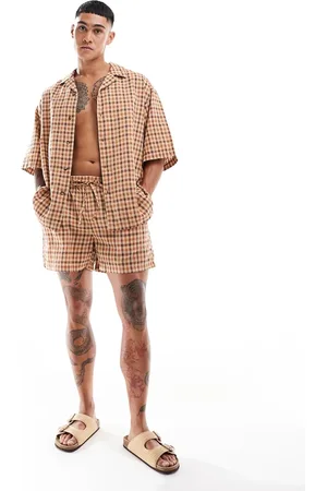 ASOS Gingham check shorts co-ord in