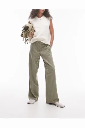 Topshop Low slung stripe trouser in