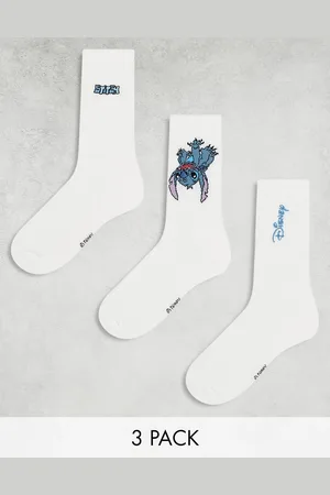 ASOS 3 pack socks with Lilo and Stitch artwork in
