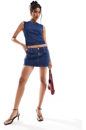 ASOS Denim micro skirt in indigo