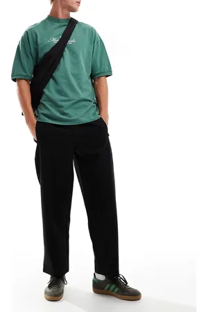 Bershka Wide leg tailored trouser in
