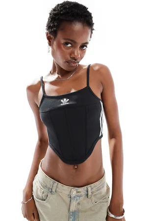 adidas Adicolour 3 stripe corset in